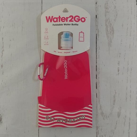Water 2 Go Foldable Water Bottle Reusable 20oz. - 859 - Picture 1 of 3